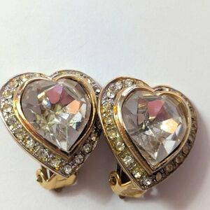 Elegant Heart-Shaped Crystal Earrings